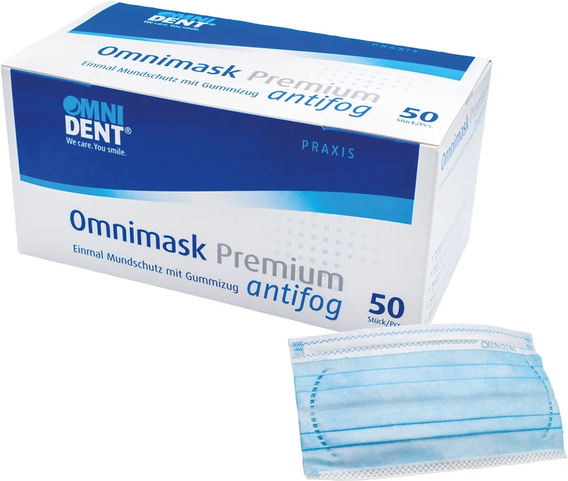 Packung 50 Stück mit Gummizug, blau
