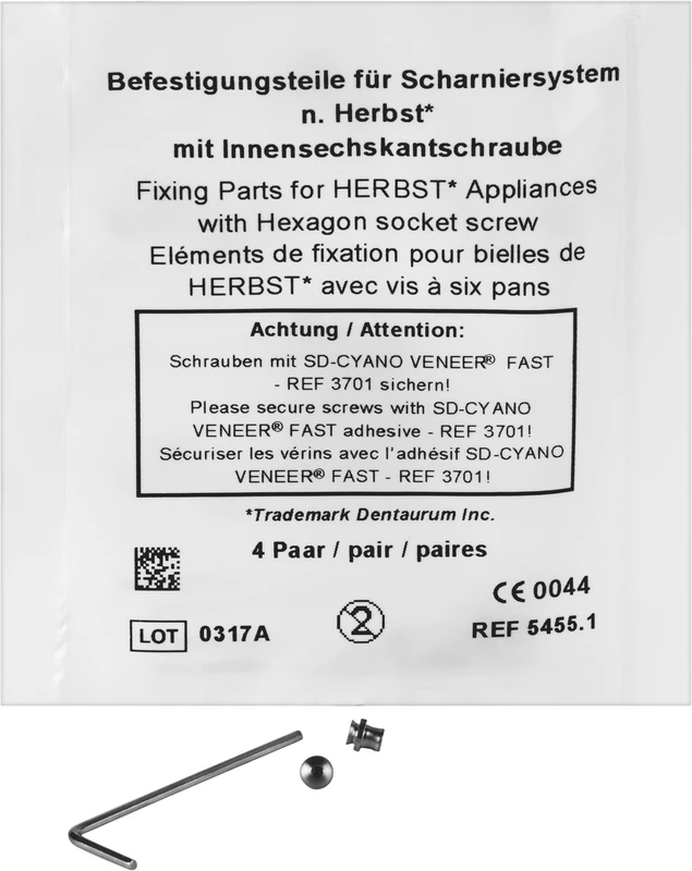 Packung 8 Stück inklusive Innensechskantschrauben