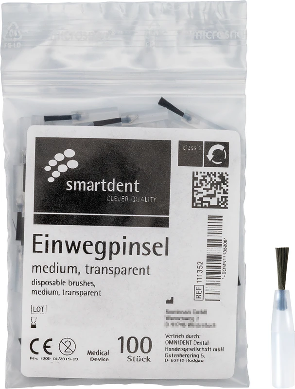 Packung 100 Stück, Haar schwarz, mittel