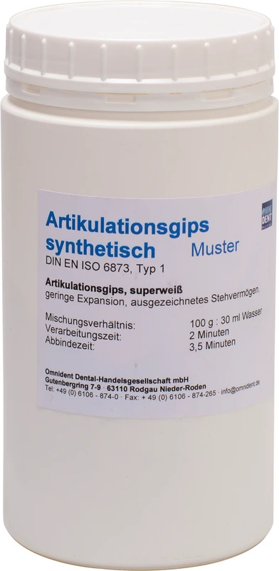 Muster 1 kg Spezialgips weiß Muster 1 kg Spezialgips weiß