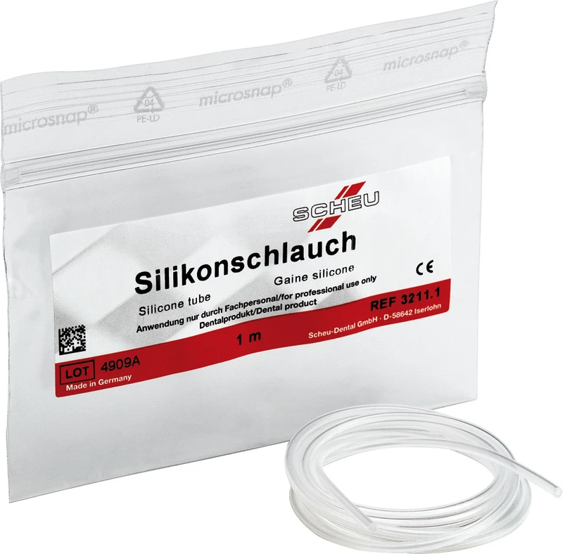 Stück 1 m Silikonschlauch Ø innen 1 mm, Ø außen 2 mm