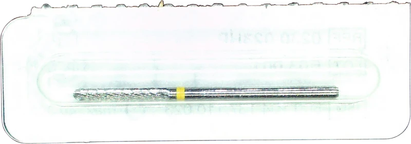 Stück kreuzverzahnt, gelb superfein, HP, Figur 137, 14 mm, ISO 023