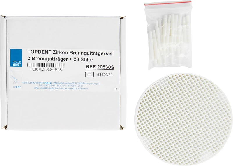 Packung 2 Wabenplatten, 20 Zirkonstifte Packung 2 Wabenplatten, 20 Zirkonstifte
