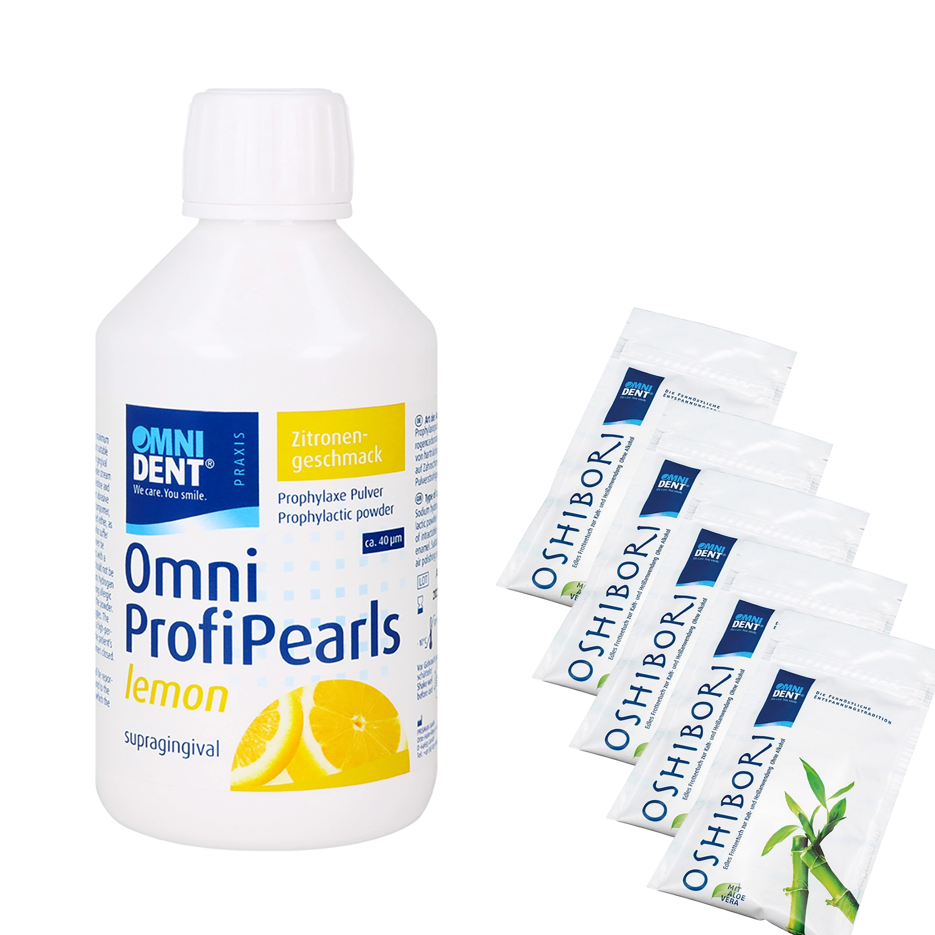 610207660 - Omni ProfiPearls Bundle - Set 3 x 300 g Pulver lemon + 5 x Omni OSHIBORI 
