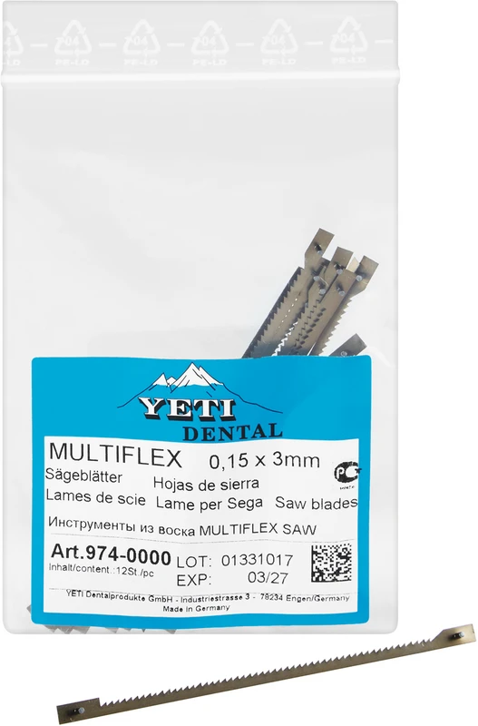 Packung 12 Sägeblätter 0,15 x 3 mm Packung 12 Sägeblätter 0,15 x 3 mm