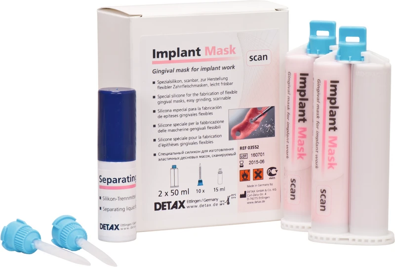 Packung 2 x 50 ml Doppelkartusche Implant Mask scan, Zubehör Packung 2 x 50 ml Doppelkartusche Implant Mask scan, Zubehör