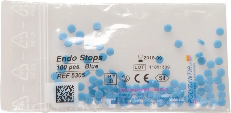 Packung 100 Endo-Stopper blau