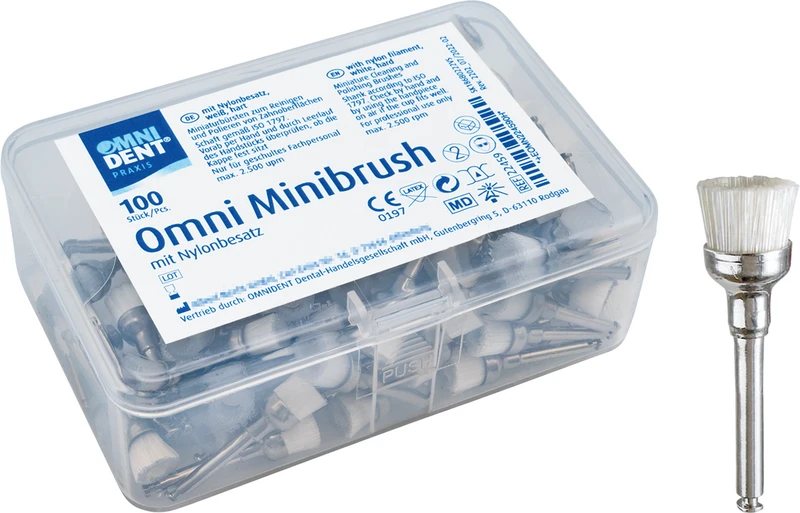 Packung 100 Stück Nylonborsten hart, weiß