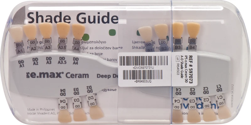 13426 - IPS e.max® Ceram Farbschlüssel - Stück Deep Dentin A-D