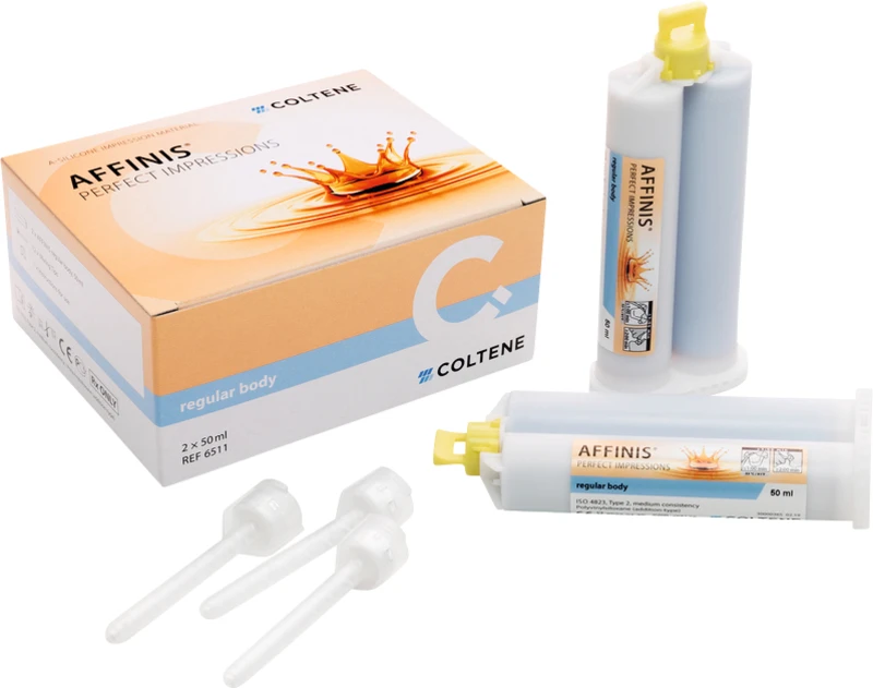 29034 - AFFINIS® System 50 - Packung 2 x 50 ml Doppelkartusche regular body, 12 Mixing Tips