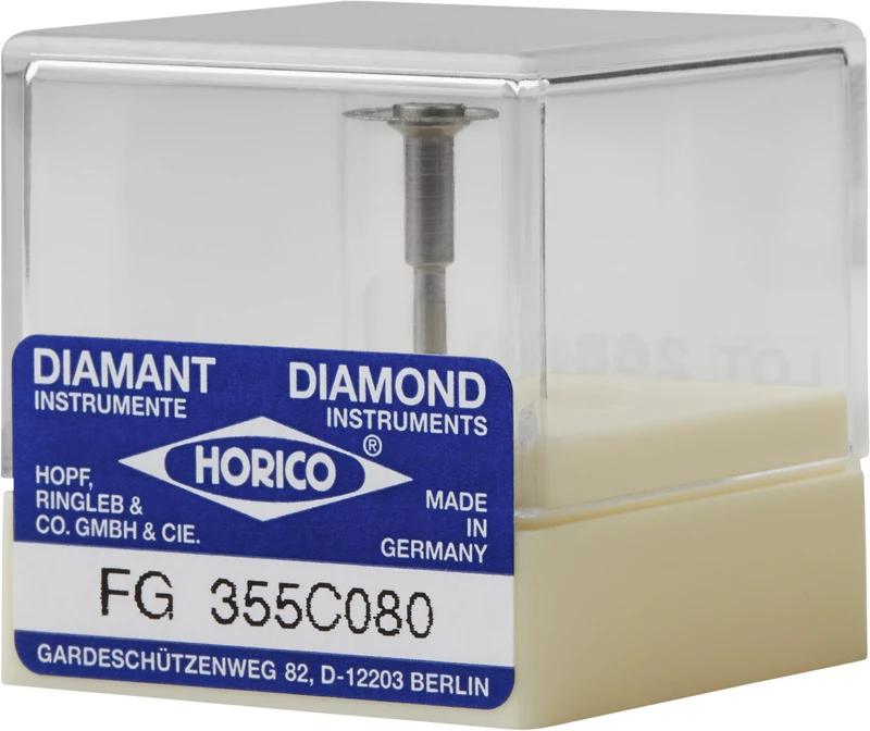 109650 - Zirkon-Diamantscheibe 355 - Stück doppelseitig, rot fein, FG, Figur 355, 0,22 mm, ISO 080