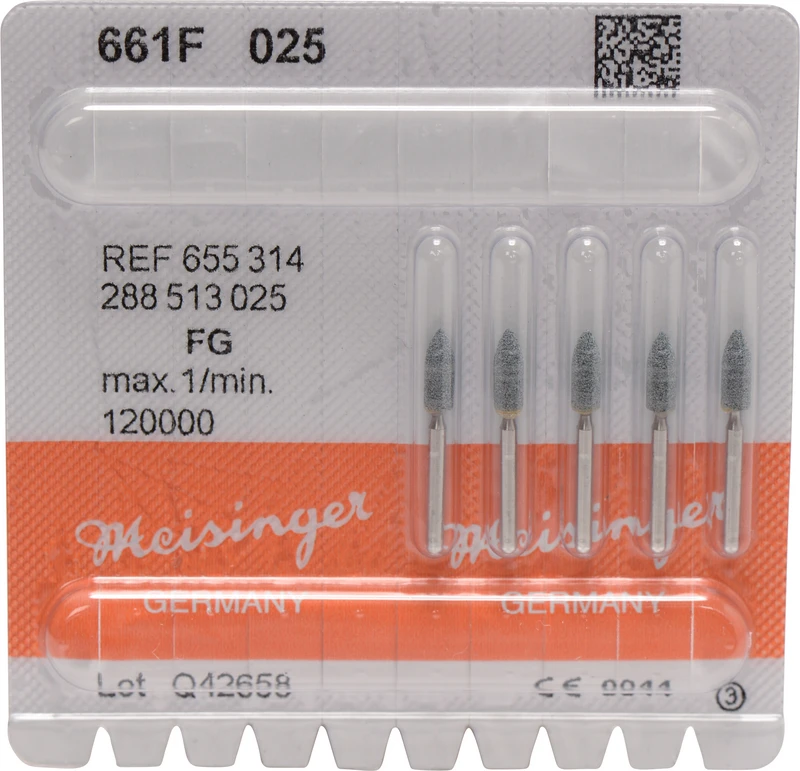 Packung 5 Stück grün fein, FG, Figur 288, 7 mm, ISO 025 Packung 5 Stück grün fein, FG, Figur 288, 7 mm, ISO 025