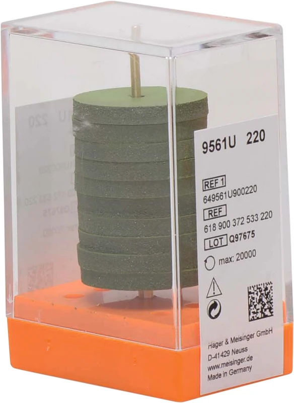 Packung 10 Stück unmontiert, grün grob, Figur 372, 3 mm, ISO 220 Packung 10 Stück unmontiert, grün grob, Figur 372, 3 mm, ISO 220