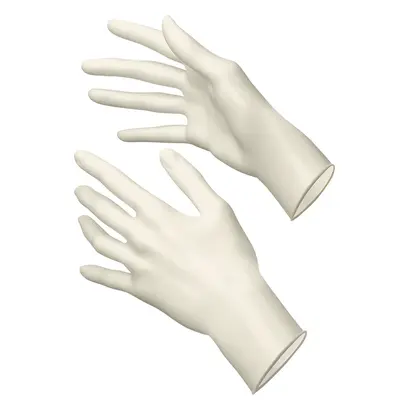 Packung 100 Stück latex weiß, puderfrei, unsteril, L Packung 100 Stück latex weiß, puderfrei, unsteril, L