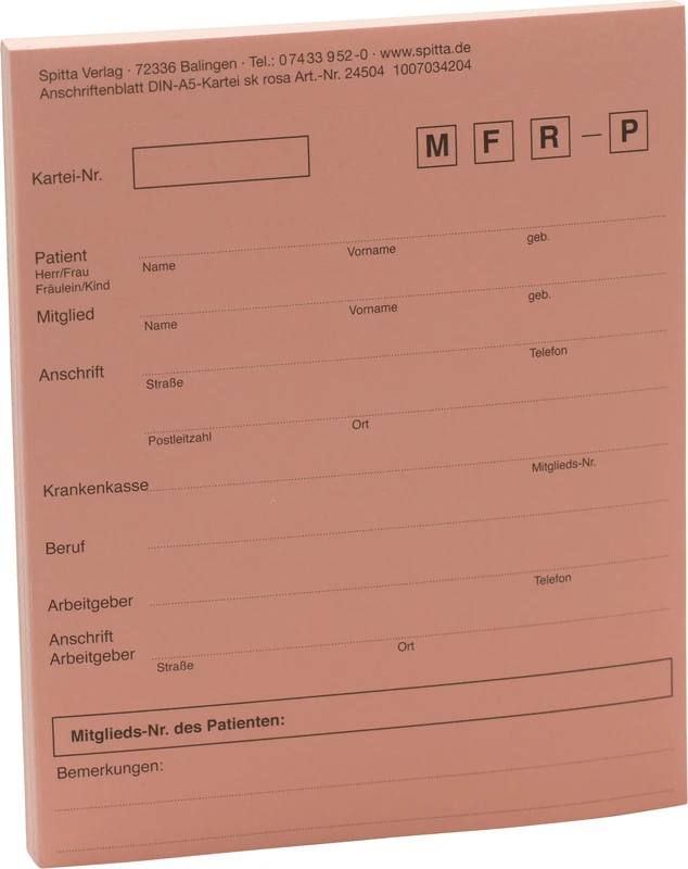 Stück 50 Blatt rosa