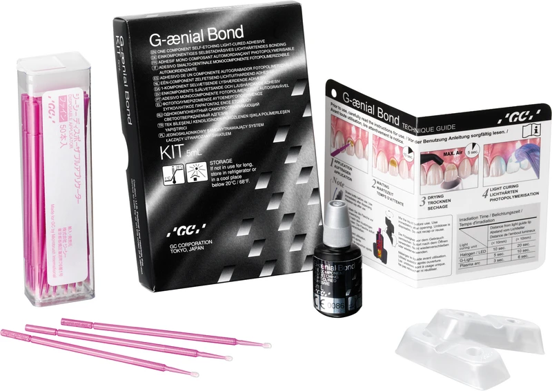 Kit 5 ml Flasche, 50 Einweg Applikatoren fein, 20 Einwegschalen