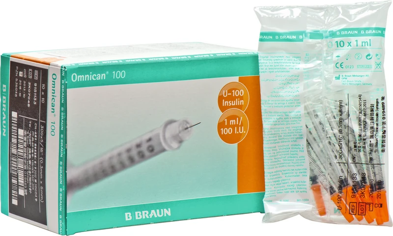 Packung 100 Stück 1 ml, 0,3 x 8 mm