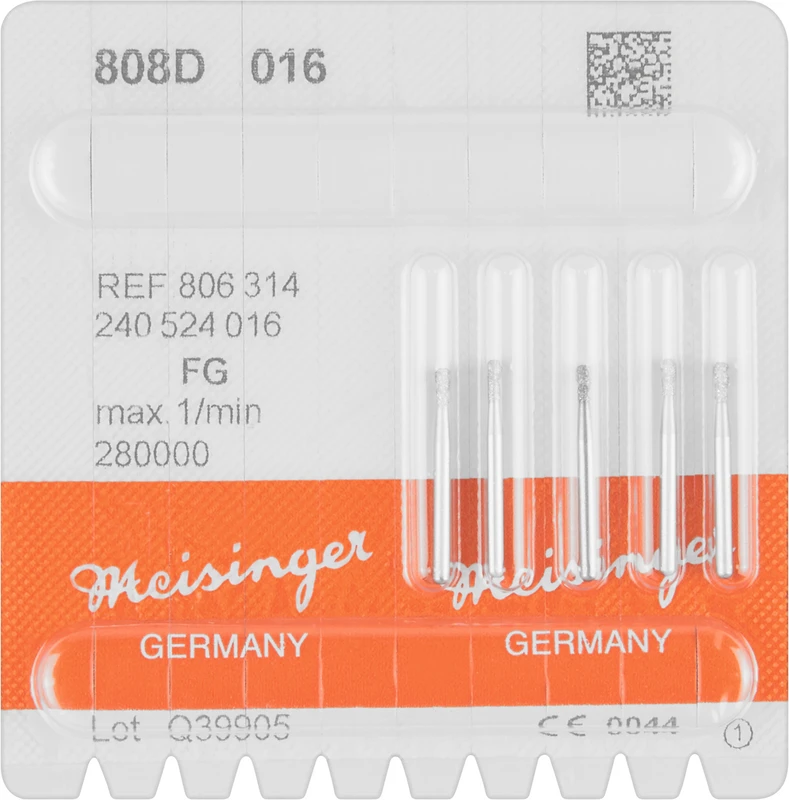 Packung 5 Stück blau mittel, FG, Figur 240, 2,6 mm, ISO 016 Packung 5 Stück blau mittel, FG, Figur 240, 2,6 mm, ISO 016