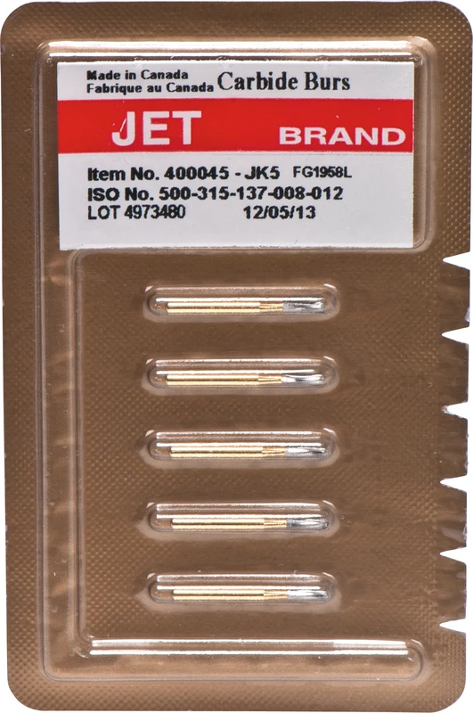 Packung 5 Stück gerade Fissur Kuppelförmig, FG, 4,9 mm, ISO 012