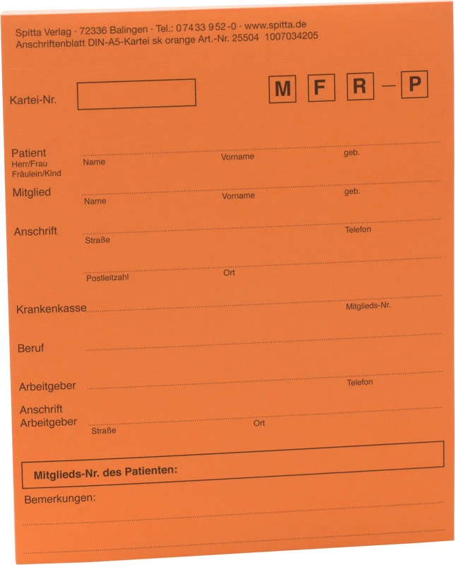 Stück 50 Blatt orange