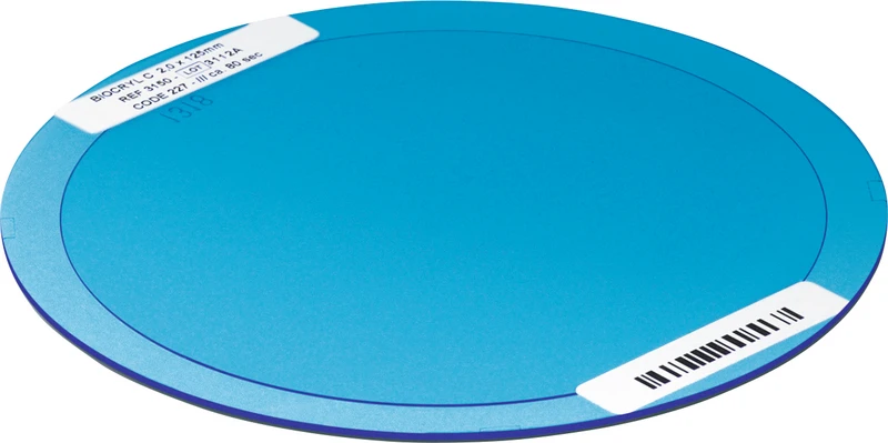 Packung 10 Stück blau, Ø 125 mm, Stärke 2 mm