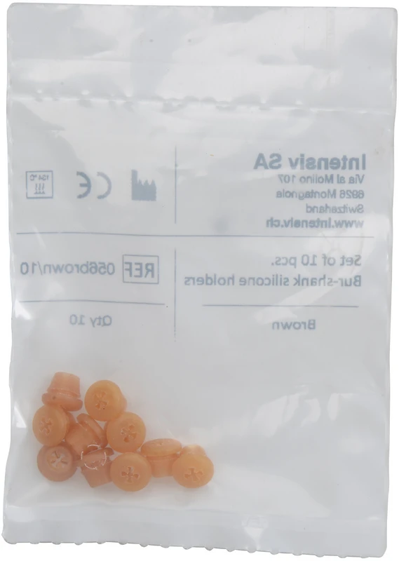 200067 - Silikonhalter - Packung 10 Stück braun, 60 µm