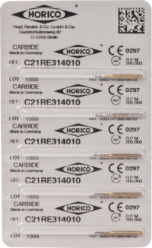 Packung 5 Stück FG, Figur 139, 3,8 mm, ISO 010 Packung 5 Stück FG, Figur 139, 3,8 mm, ISO 010