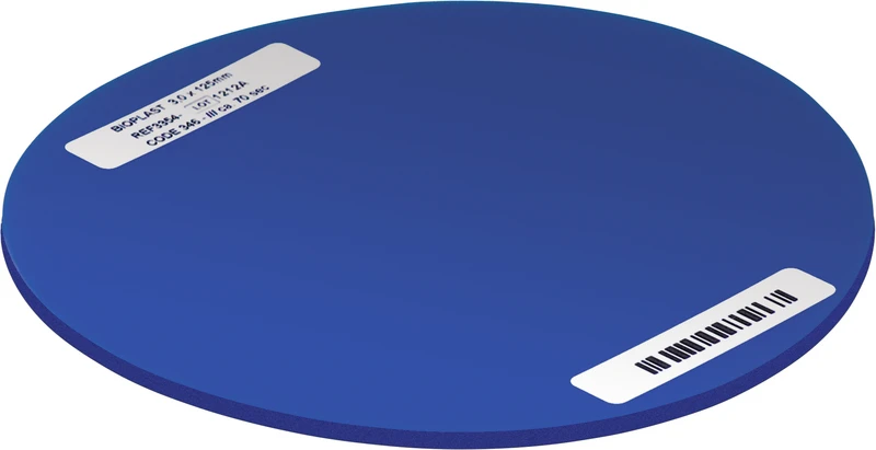 Packung 10 Stück azurblau, Ø 125 mm, Stärke 3 mm