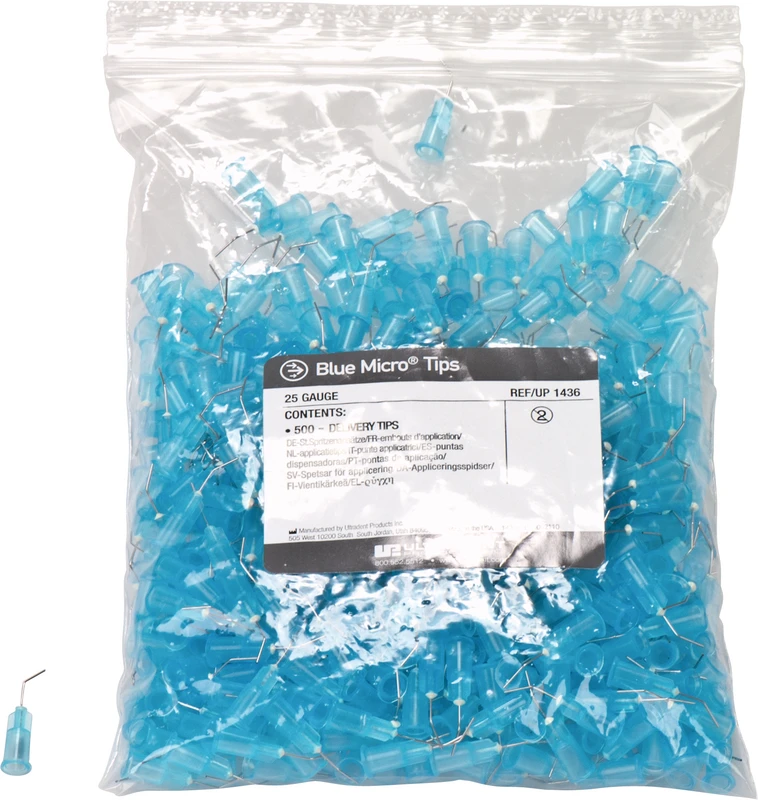 Packung 500 Blue Micro Tips, Ø 0,5 mm