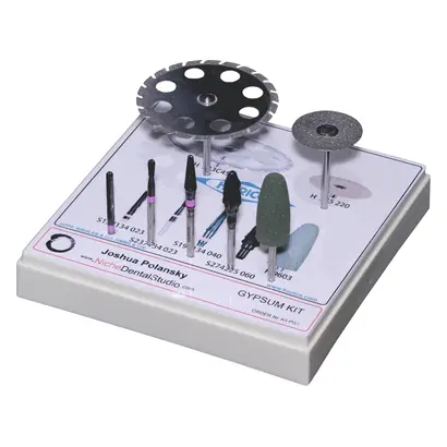 Kit 4 Hartmetallfräser, 2 Diamantscheiben, 1 Polierer