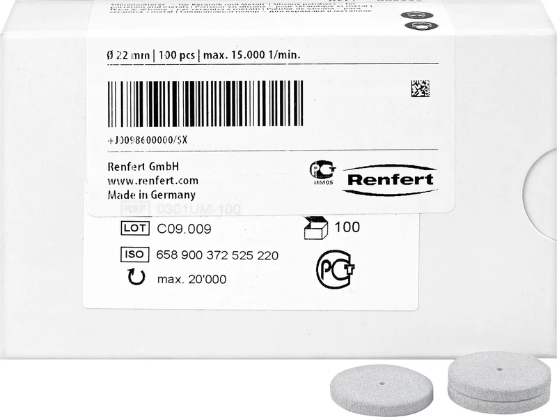 Packung 100 Stück Rad, Stärke 3,2 mm, Ø 22 mm