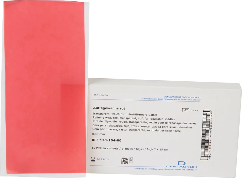 Packung 15 Stück rot, 0,4 mm