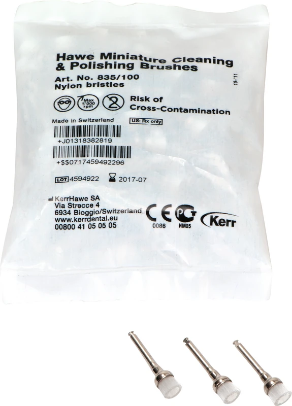73602 - Hawe™ Miniature - Packung 100 Stück mit Nylonborsten, RA