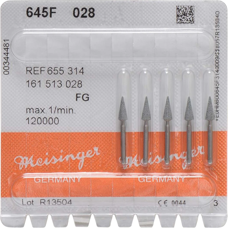 Packung 5 Stück grün fein, FG, Figur 161, 7 mm, ISO 028 Packung 5 Stück grün fein, FG, Figur 161, 7 mm, ISO 028