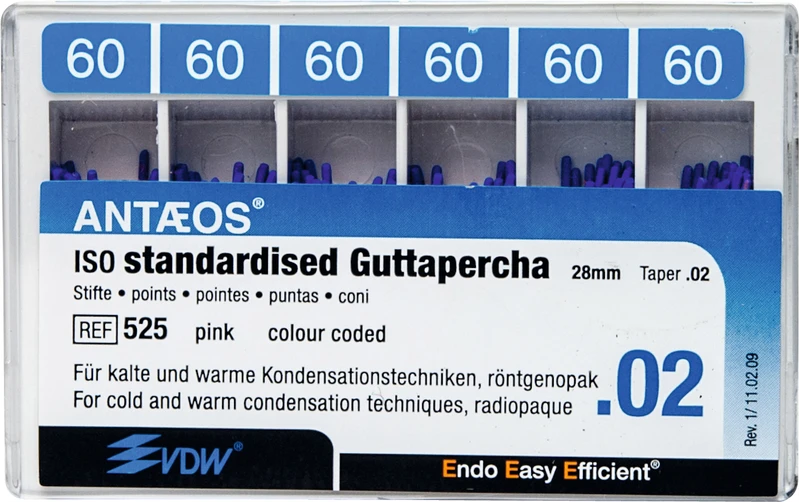 Packung 120 Stück rosa, Taper.02 ISO 060 Packung 120 Stück rosa, Taper.02 ISO 060