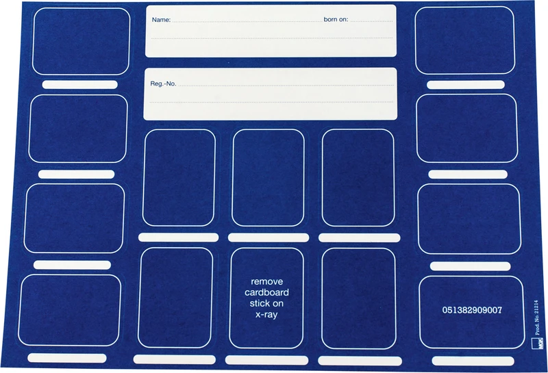 Packung 100 Stück Format DIN A5 quer für 14 Zahnfilme dunkelblau Packung 100 Stück Format DIN A5 quer für 14 Zahnfilme dunkelblau