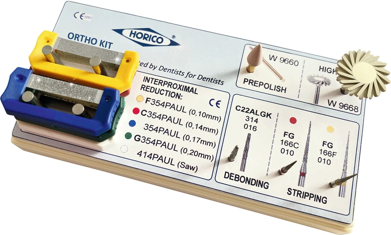 296130 - Ortho PAUL1 - Kit 1 Bohrer, 2 Polierer, 4 Diamantstreifen, 2 Diamantschleifer 296130 - Ortho PAUL1 - Kit 1 Bohrer, 2 Polierer, 4 Diamantstreifen, 2 Diamantschleifer