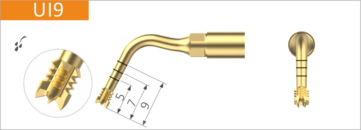 107155836 - Implantologie - Passende Spitzen für MECTRON® Chirurgie Geräte - Stück, UI9 Implantat Präparation. 2,8 mm Schneidekopf. 