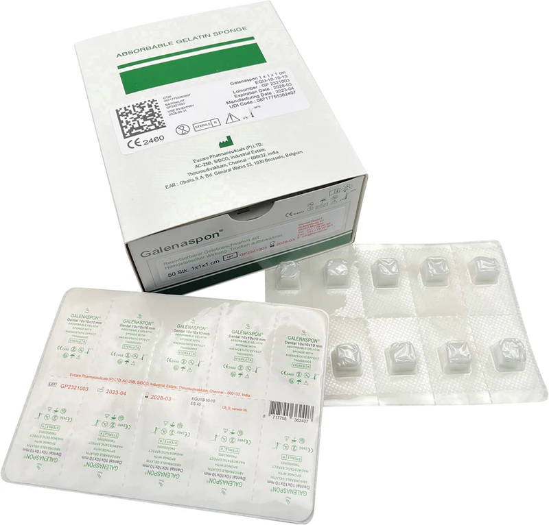 220259 - GALENASPON® dental - Packung 5 Dosen x 10 Würfel, 10 x 10 x 10 mm