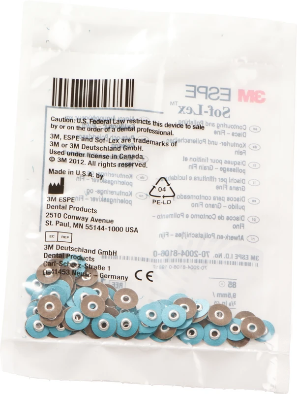 Packung 85 Scheiben Ø 9,5 mm, fein