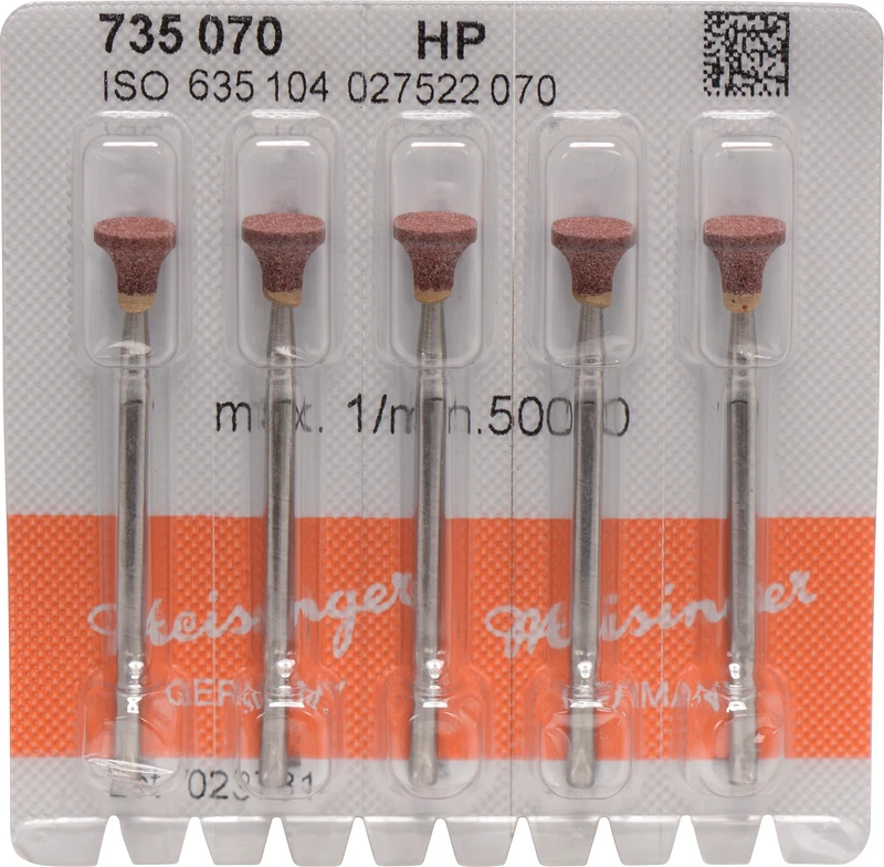 38023 - Keramische Schleifer 735 - Packung 5 Stück braun, HP, Figur 027, ISO 070