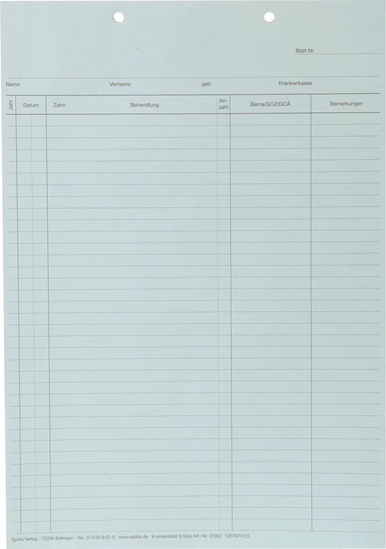 Stück 100 Blatt blau, kopfgelocht, für DIN A5 Stück 100 Blatt blau, kopfgelocht, für DIN A5