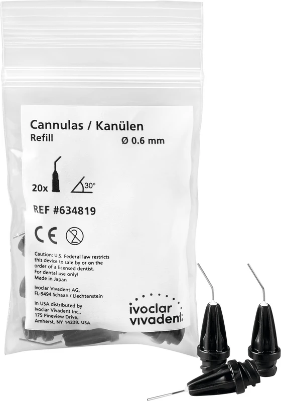 Packung 20 Stück 30° gebogen, Ø 0.6 mm