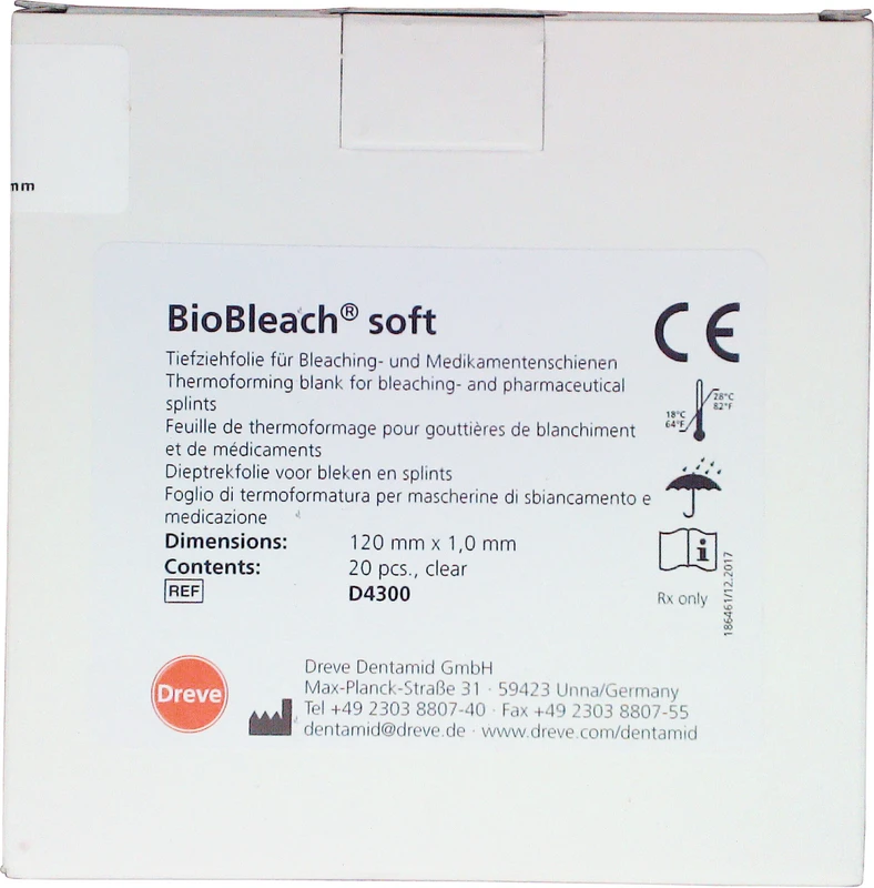 Packung 20 Stück transparent, 120 x 1 mm, soft Packung 20 Stück transparent, 120 x 1 mm, soft