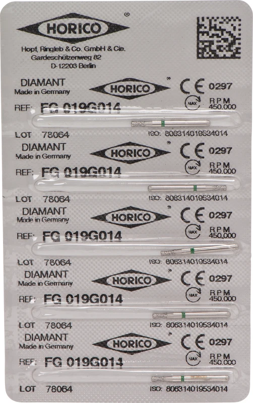 Packung 5 Stück grün grob, FG, Figur 019, 3 mm, ISO 014 Packung 5 Stück grün grob, FG, Figur 019, 3 mm, ISO 014