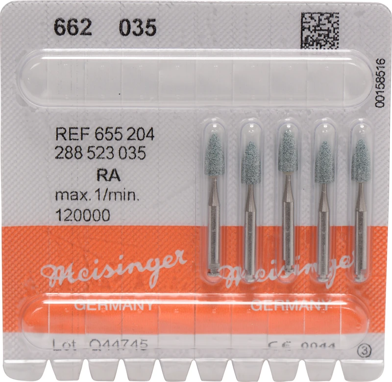 Packung 5 Stück grün mittel, RA, Figur 288, 7,5 mm, ISO 035 Packung 5 Stück grün mittel, RA, Figur 288, 7,5 mm, ISO 035