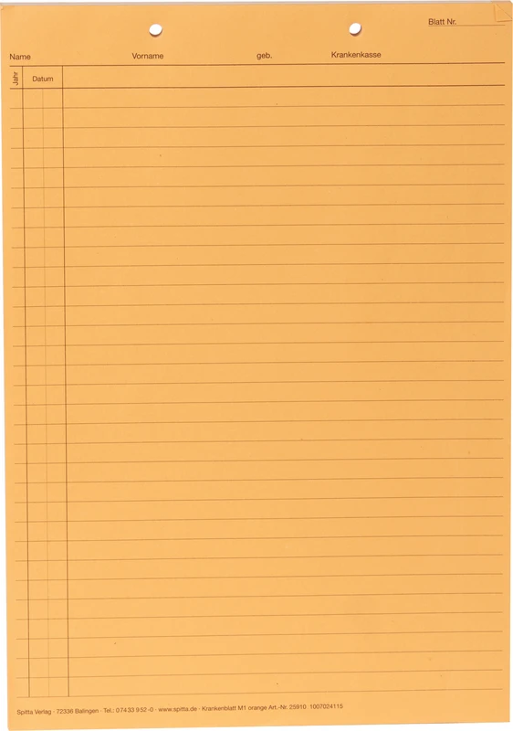 Stück 100 Blatt orange, kopfgelocht, A5 Stück 100 Blatt orange, kopfgelocht, A5
