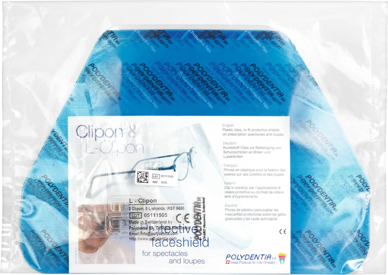 Packung 2 Clipon, 5 Schutzschilde groß