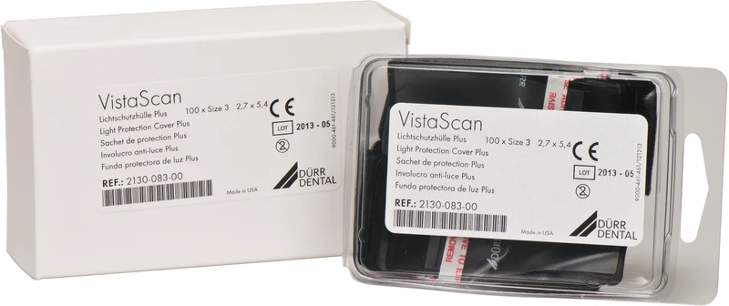 107857 - VistaScan Lichtschutzhüllen Plus - Packung 100 Stück schwarz, Size 3 (2,7 x 5,4 cm)
