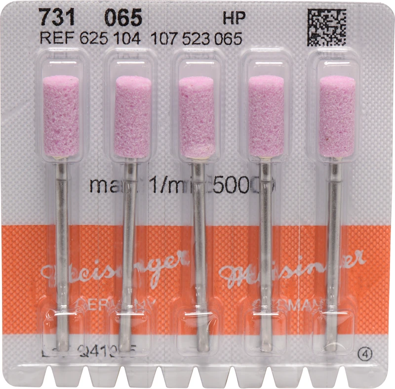 82310 - Keramische Schleifer 731 - Packung 5 Stück rosa grob, HP, Figur 107, 13 mm, ISO 065 82310 - Keramische Schleifer 731 - Packung 5 Stück rosa grob, HP, Figur 107, 13 mm, ISO 065